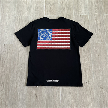 chrome hearts usa flag graphic short sleeve t-shirt